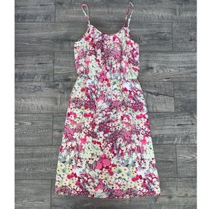 Banana Republic Silk Spaghetti Strap Floral Dress